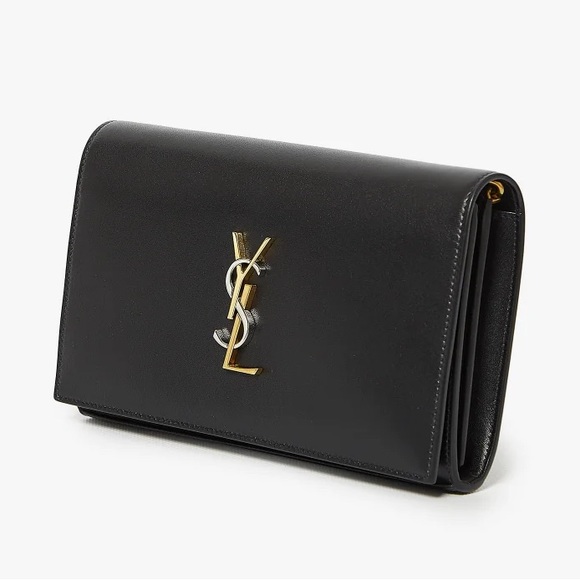 New Saint Laurent Cassandre Envelope Large Wallet On Chain - Picture 3 of 13